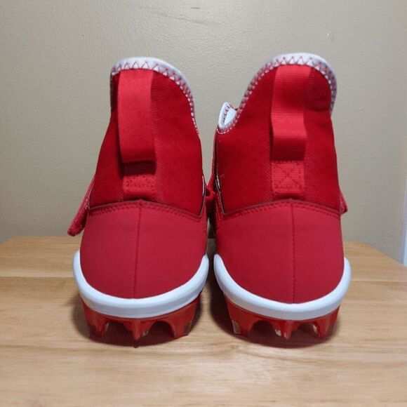 Nike Alpha Menace Pro 2 Mid Football Cleats White Red BV3945-105 Men\'s Size 14.5